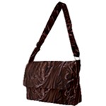 Chocolate Texture, Dark Chocolate Background Full Print Messenger Bag (L)