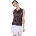 Chocolate Texture, Dark Chocolate Background Women s Sleeveless Sports Top