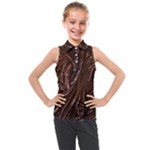 Chocolate Texture, Dark Chocolate Background Kids  Sleeveless Polo T-Shirt