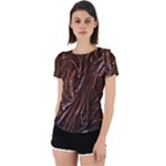 Chocolate Texture, Dark Chocolate Background Back Cut Out Sport T-Shirt