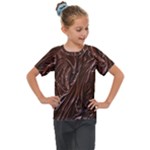 Chocolate Texture, Dark Chocolate Background Kids  Mesh Piece T-Shirt