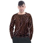 Chocolate Texture, Dark Chocolate Background Men s Long Sleeve Raglan T-Shirt