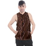 Chocolate Texture, Dark Chocolate Background Men s Sleeveless Hoodie