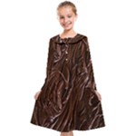 Chocolate Texture, Dark Chocolate Background Kids  Midi Sailor Dress