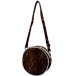 Chocolate Texture, Dark Chocolate Background Crossbody Circle Bag