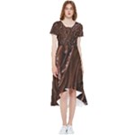 Chocolate Texture, Dark Chocolate Background High Low Boho Dress