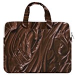 Chocolate Texture, Dark Chocolate Background MacBook Pro 13  Double Pocket Laptop Bag