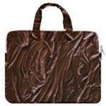 Chocolate Texture, Dark Chocolate Background MacBook Pro 15  Double Pocket Laptop Bag 