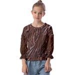 Chocolate Texture, Dark Chocolate Background Kids  Cuff Sleeve Top