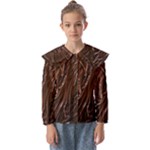 Chocolate Texture, Dark Chocolate Background Kids  Peter Pan Collar Blouse