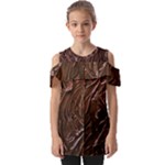 Chocolate Texture, Dark Chocolate Background Fold Over Open Sleeve Top