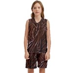 Chocolate Texture, Dark Chocolate Background Kids  Basketball Mesh Set