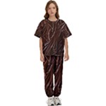 Chocolate Texture, Dark Chocolate Background Kids  T-Shirt and Pants Sports Set