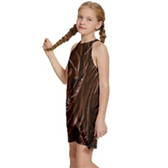 Kids  Halter Collar Waist Tie Chiffon Dress 