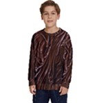 Chocolate Texture, Dark Chocolate Background Kids  Crewneck Sweatshirt