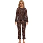 Chocolate Texture, Dark Chocolate Background Womens  Long Sleeve Lightweight Pajamas Set