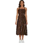 Chocolate Texture, Dark Chocolate Background Sleeveless Shoulder Straps Boho Dress