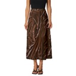 Chocolate Texture, Dark Chocolate Background Classic Midi Chiffon Skirt