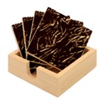 Chocolate Texture, Dark Chocolate Background Bamboo Coaster Set