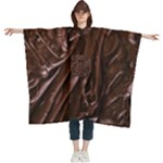 Chocolate Texture, Dark Chocolate Background Women s Hooded Rain Ponchos