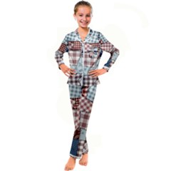 Kids  Satin Long Sleeve Pajamas Set 