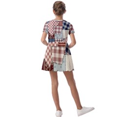 Kids  Short Sleeve Pinafore Style Dress 