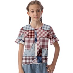 Kids  Cuff Sleeve Scrunch Bottom T-Shirt 