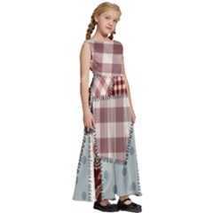 Kids  Satin Sleeveless Maxi Dress 