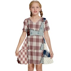 Kids  Short Sleeve Tiered Mini Dress 