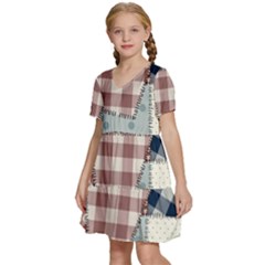 Kids  Short Sleeve Tiered Mini Dress 