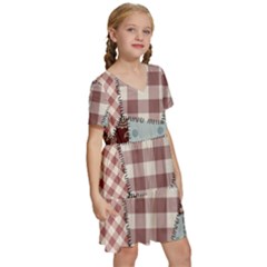 Kids  Short Sleeve Tiered Mini Dress 