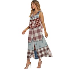 V-Neck Sleeveless Wide Leg Pants Overalls 