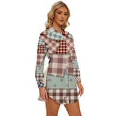 Womens Long Sleeve Shirt Dress 