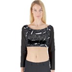 Cryptic Creature Pattern  Long Sleeve Crop Top