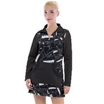 Cryptic Creature Pattern  Women s Long Sleeve Casual Dress