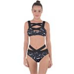 Cryptic Creature Pattern  Bandaged Up Bikini Set 