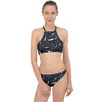 Cryptic Creature Pattern  Halter Bikini Set