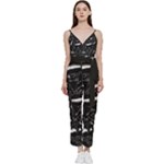 Cryptic Creature Pattern  V-Neck Camisole Jumpsuit