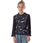 Cryptic Creature Pattern  Kids  Frill Detail T-Shirt