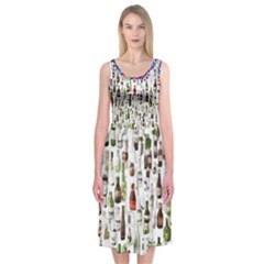 Bottle Chic Print Patterns Midi Sleeveless Dress from ArtsNow.com