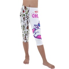 Kids  Lightweight Velour Capri Leggings  