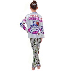 Kids  Satin Long Sleeve Pajamas Set 