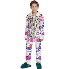 Kids  Long Sleeve Velvet Pajamas Set 