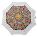 floral and leaves pattern Straight Umbrellas