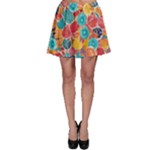 floral and leaves pattern Skater Skirt