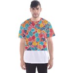 floral and leaves pattern Men s Sport Mesh T-Shirt