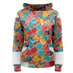 floral and leaves pattern Women s Pullover Hoodie