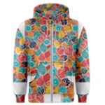 floral and leaves pattern Men s Zipper Hoodie