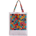 floral and leaves pattern Zipper Classic Tote Bag