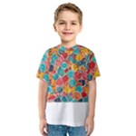 floral and leaves pattern Kids  Sport Mesh T-Shirt